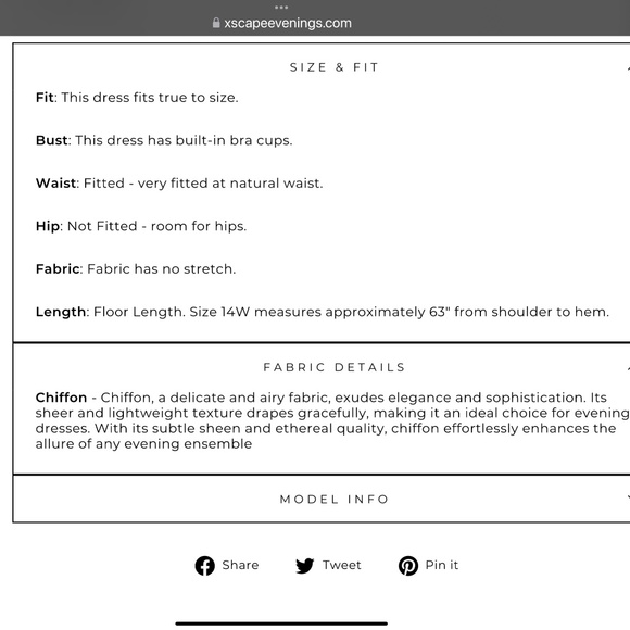 NWT Xscape gray, short sleeve.chiffon long formal. Mother of the bride. 14W  16W - Picture 5 of 10